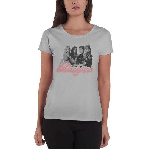 BlackPink Womens/Ladies Photograph T-Shirt-- Polka Dot Checkered Tartan
