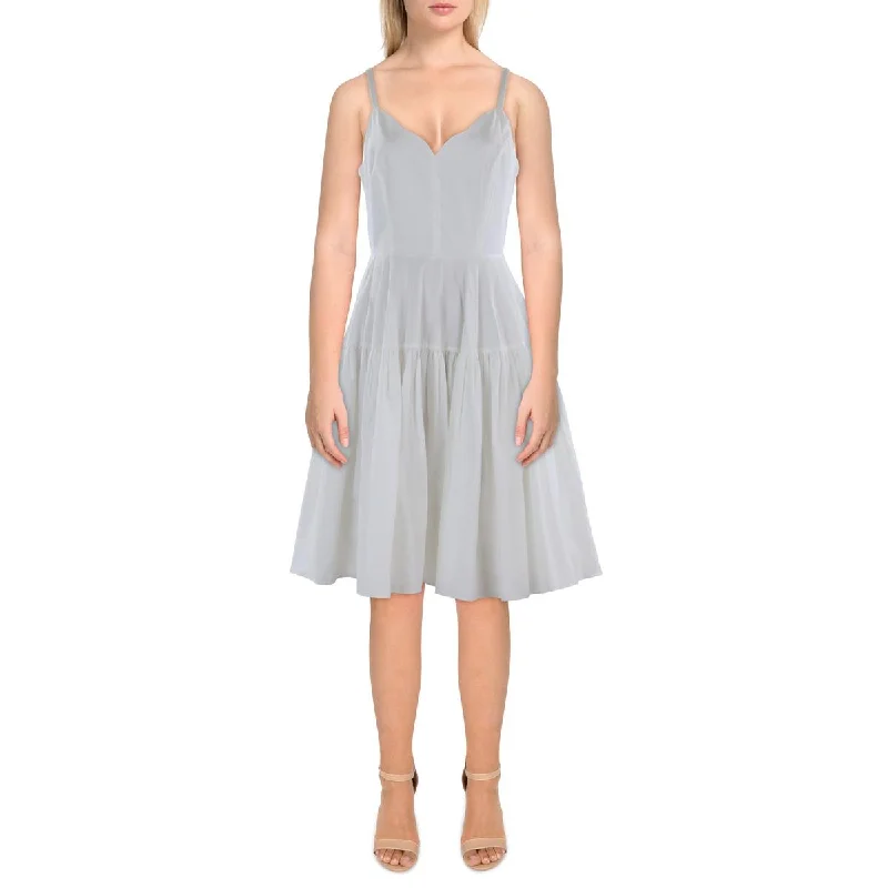Womens Organic Cotton Tiered Mini Dress Comfortable One-Shoulder Mini Dress