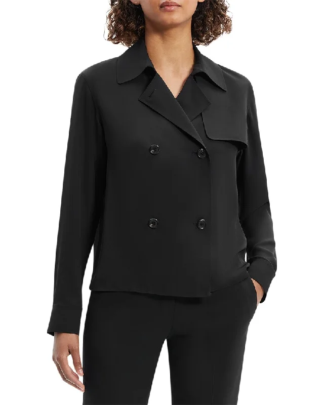 Theory Trench Blouse Chic Sleeveless Blouse