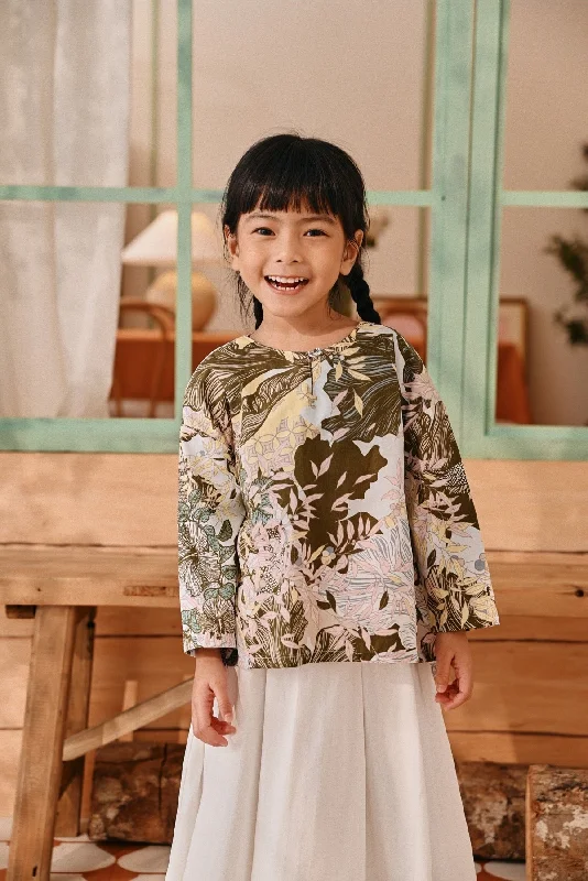 The Lembah Suria Blouse - Marsh Textured Cotton Blouse