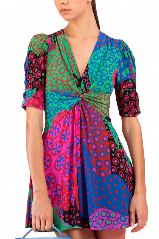 Leanna Mini Dress In Enchanted Woods Fashionable Mini Dress with Pockets