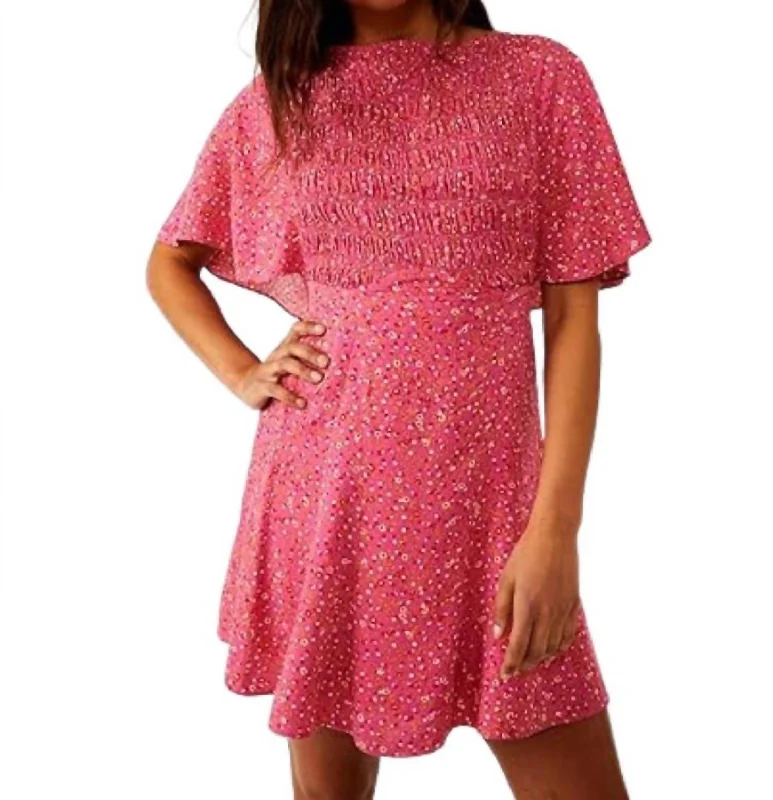 Florence Mini Dress In Femme Combo Cozy Long Sleeve Mini Dress