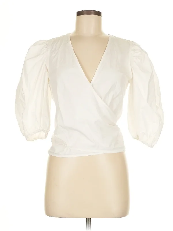 3/4 Sleeve Blouse Satin Long Blouse