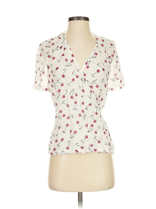 Short Sleeve Blouse Floral Print Blouse