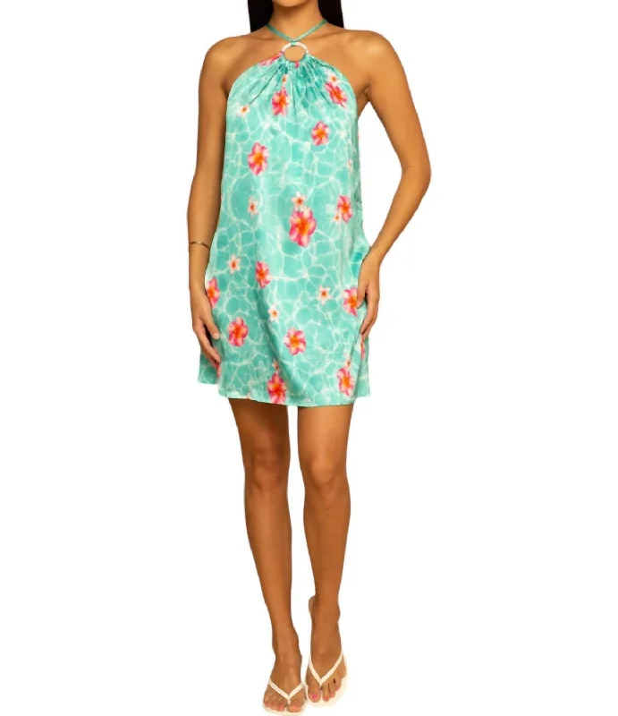 Ring Mini Dress In Floating Florals Fashionable Off-Shoulder Mini Dress