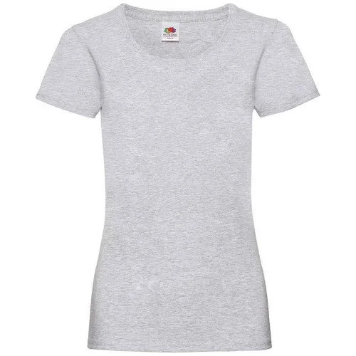 Fruit of the Loom Womens/Ladies Valueweight Heather Lady Fit T-Shirt-- Rayon Fabric Velvet Fabric Corduroy Fabric