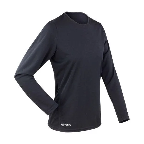 Spiro Womens/Ladies Performance Long-Sleeved T-Shirt-- Nylon Fabric Polyester Fabric Spandex Fabric