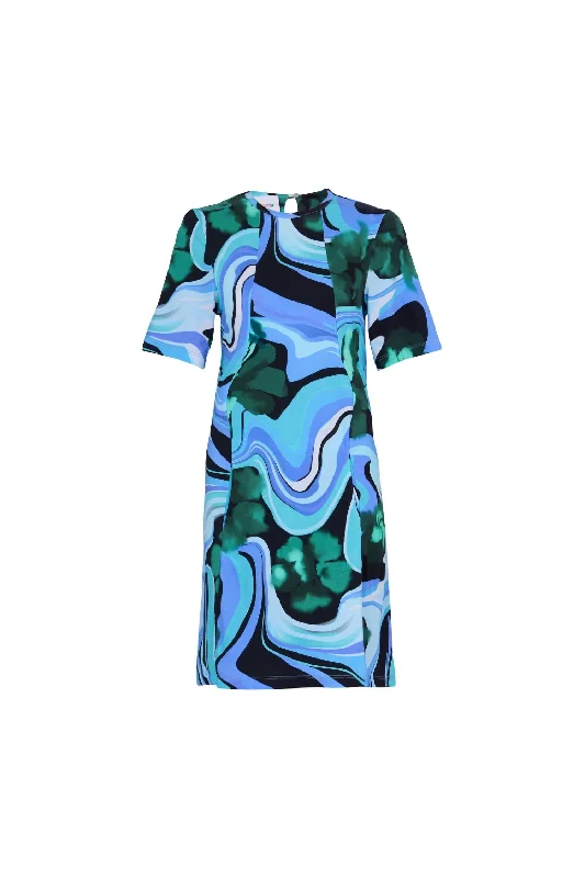 Women's Cata Mini Dress In Marmol Verde Trendy Denim Mini Dress