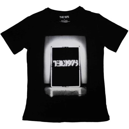 The 1975 Womens/Ladies Black Tour T-Shirt-- Chenille Blend Fleece Blend Nylon Blend