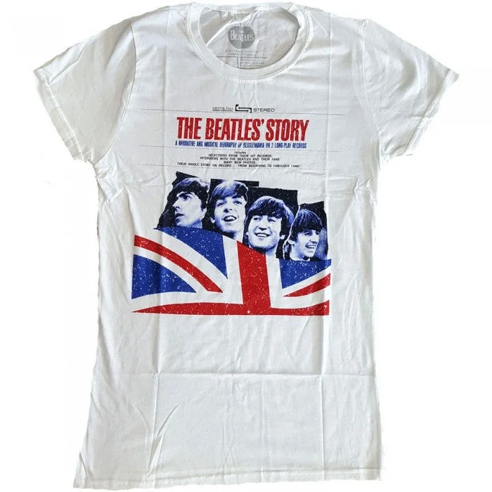 The Beatles Womens/Ladies Story T-Shirt-- Thin T-Shirt Open Front Quick Dry