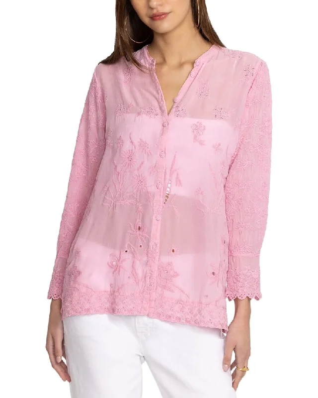 Johnny Was Deni Isabel Blouse Lightweight Floral Blouse