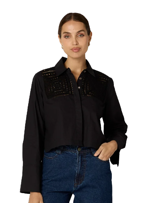 Sierra Blouse - Black Chic Sleeveless Blouse