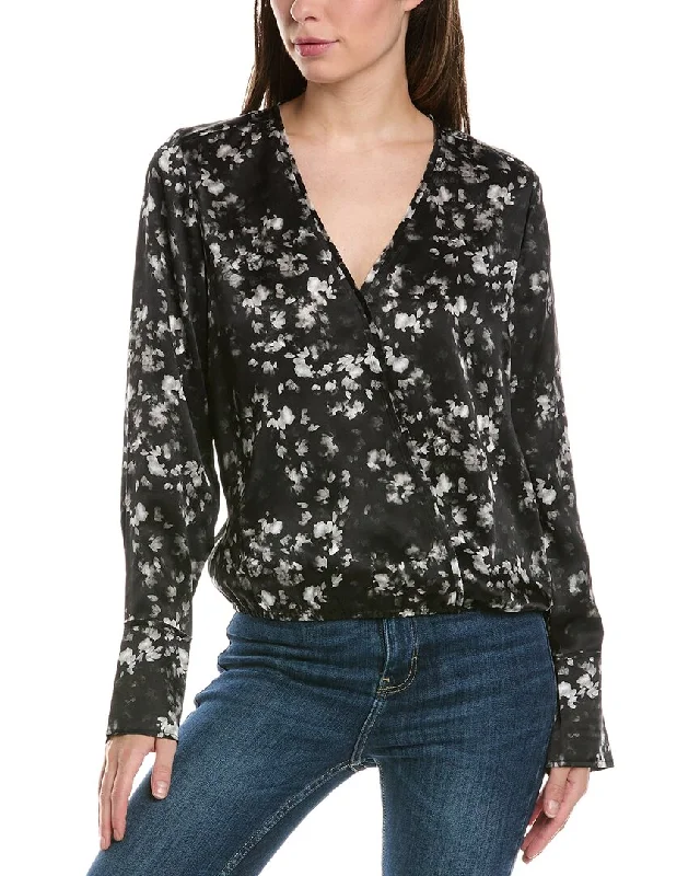 Go> by GoSilk Take The Wrap Silk Blouse Feminine Tie Blouse