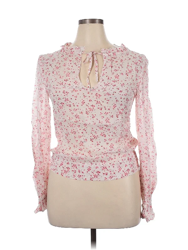 Long Sleeve Blouse Sweetheart Neck Blouse