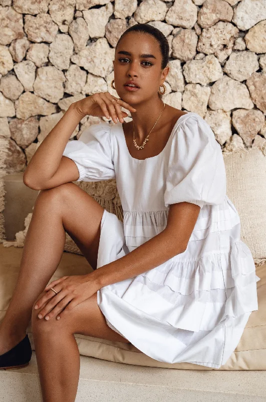 Andrea Babydoll Cotton Mini Dress by ELF Classic Shift Mini Dress