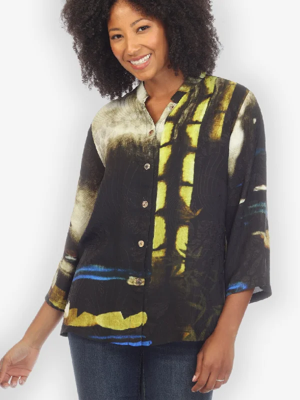 Bamboo Lovely Silk Blouse Sweetheart Neck Blouse