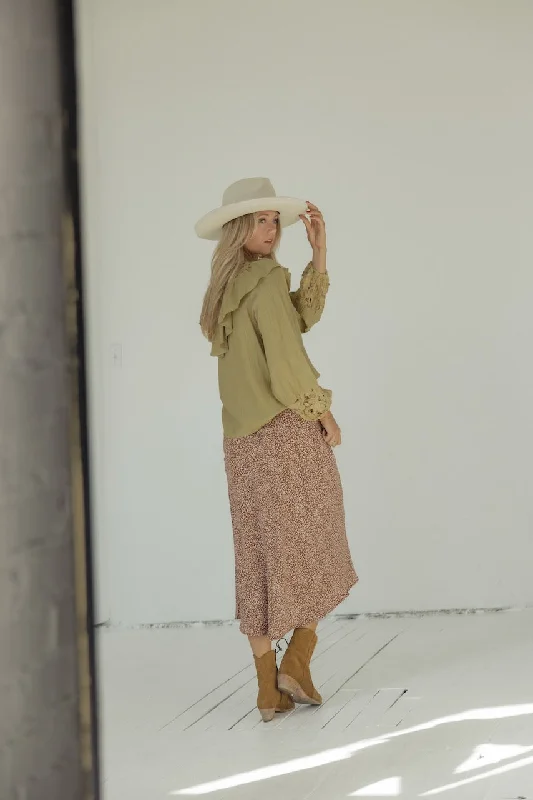 SALT Kensington Ruffle Blouse Feminine Ruffle Blouse