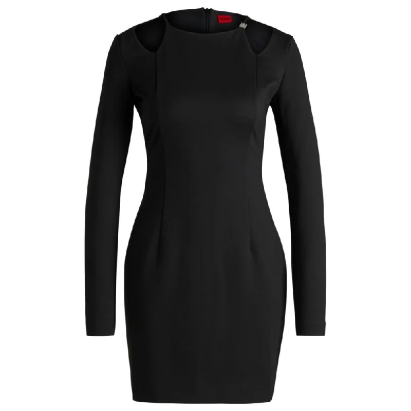 Bodycon mini dress with cut-out details Comfortable Fit-and-Flare Mini Dress