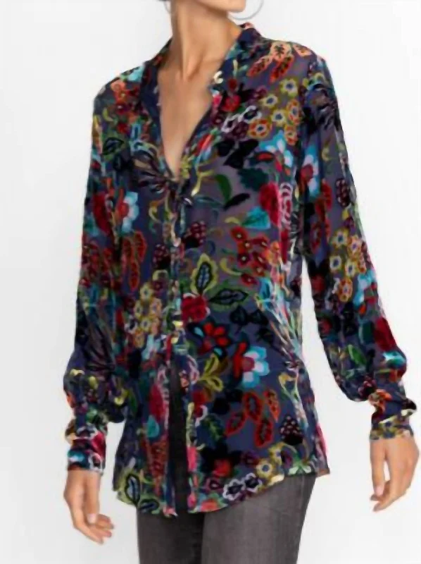 Minto Burnout Yrene Blouse In Mti Smart Casual Blouse