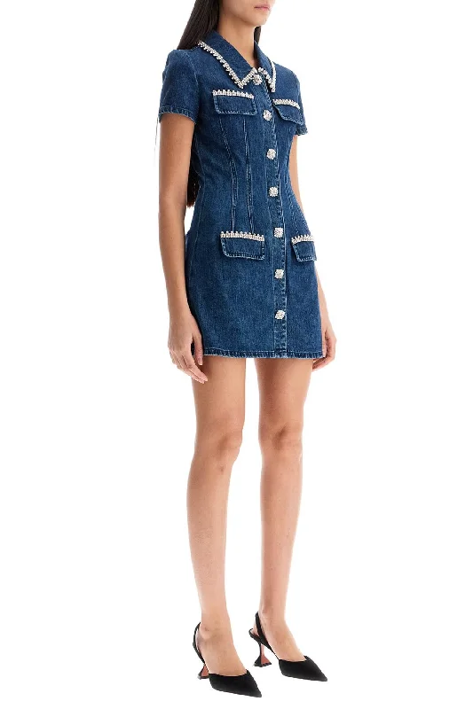 Self Portrait Short-Sleeved Mini Dress Comfortable Off-Shoulder Mini Dress
