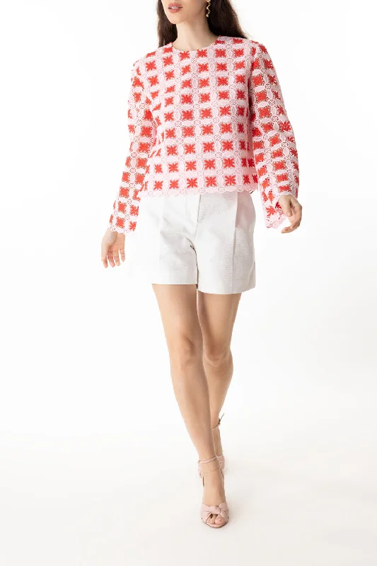 Macrame Blouse Business Casual Blouse