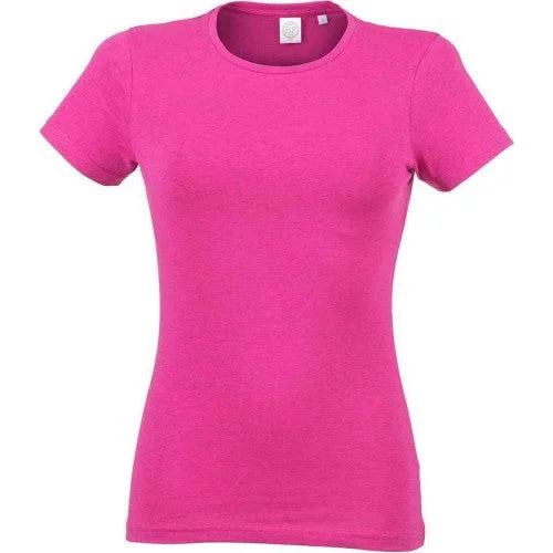 SF Womens/Ladies Feel Good Heather Stretch T-Shirt-- Hooded Caped Shawl Collar