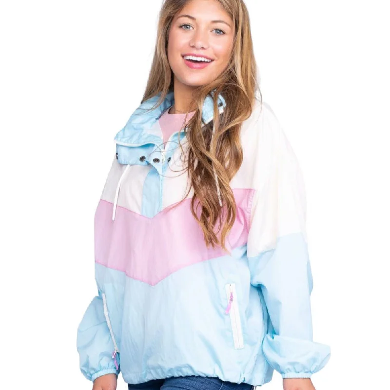 Southern Shirt Co. Kelly Colorblock Women's Windbreaker-- Lace Blend Ribbed Blend Corduroy Blend