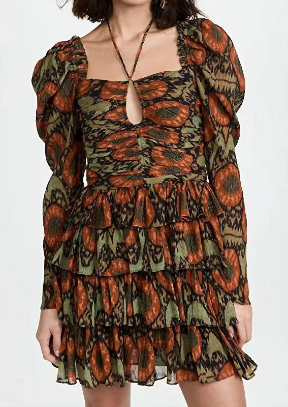 Naiya Mini Dress In Nocturne Cozy Cotton Mini Dress