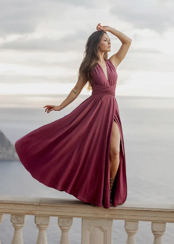 Juneau Dress in Deep Rose Floral Print girly
