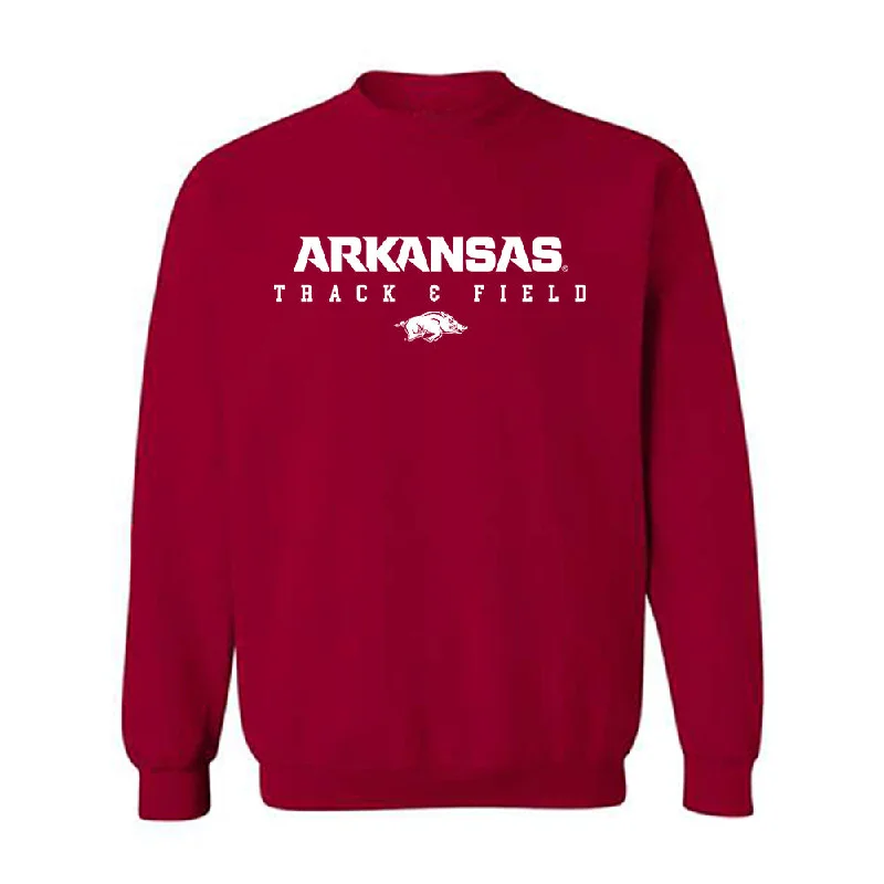 Arkansas - NCAA Women's Track & Field : Morgan Kirkland - Classic Shersey Crewneck Sweatshirt Hoodie with Pattern Geometric Abstract