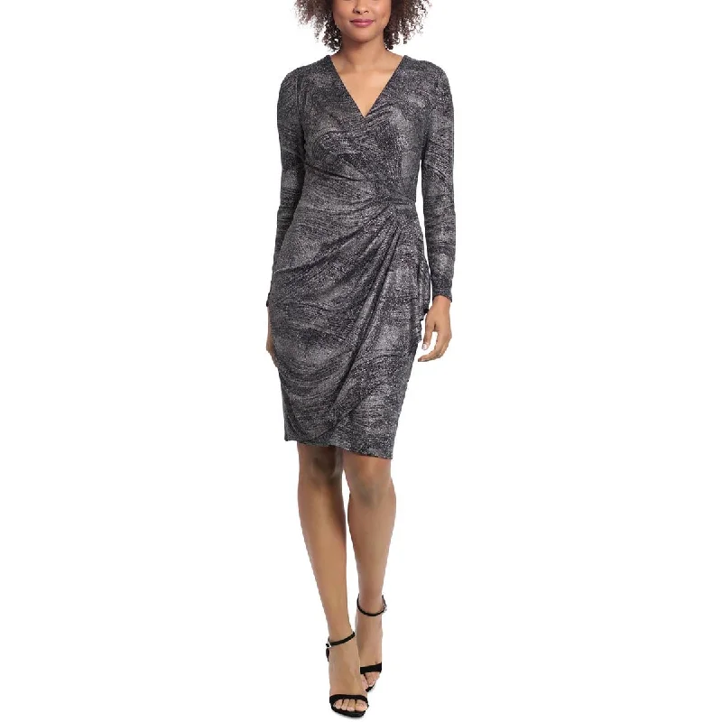 London Times Womens Space dye T Cocktail and Party Dress Tunics Fleece cozy