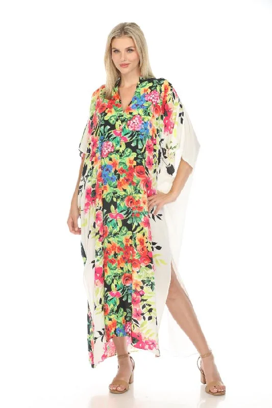 Johnny Was Dani Swim Cover-Up Maxi Kaftan Dress CSW7822BM Boho Chic Tunics Brand named
