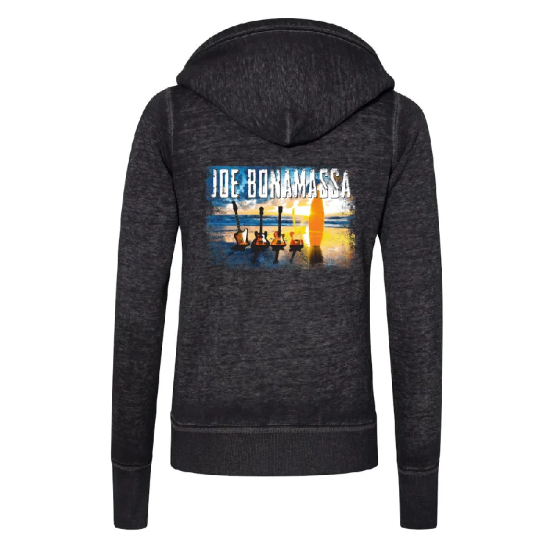 Sunset Blues J. America Zip-Up Hooded Sweatshirt (Women) Hoodie with Magnetic Closure Innovative Modern