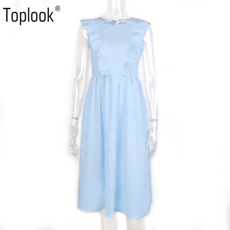 Ruffles Pleated Women Summer Dress 2022 Sky Blue Elegant Vintage Long Party Dresses Floral Beach Wonder woman Dress Tunics Silk luxurious