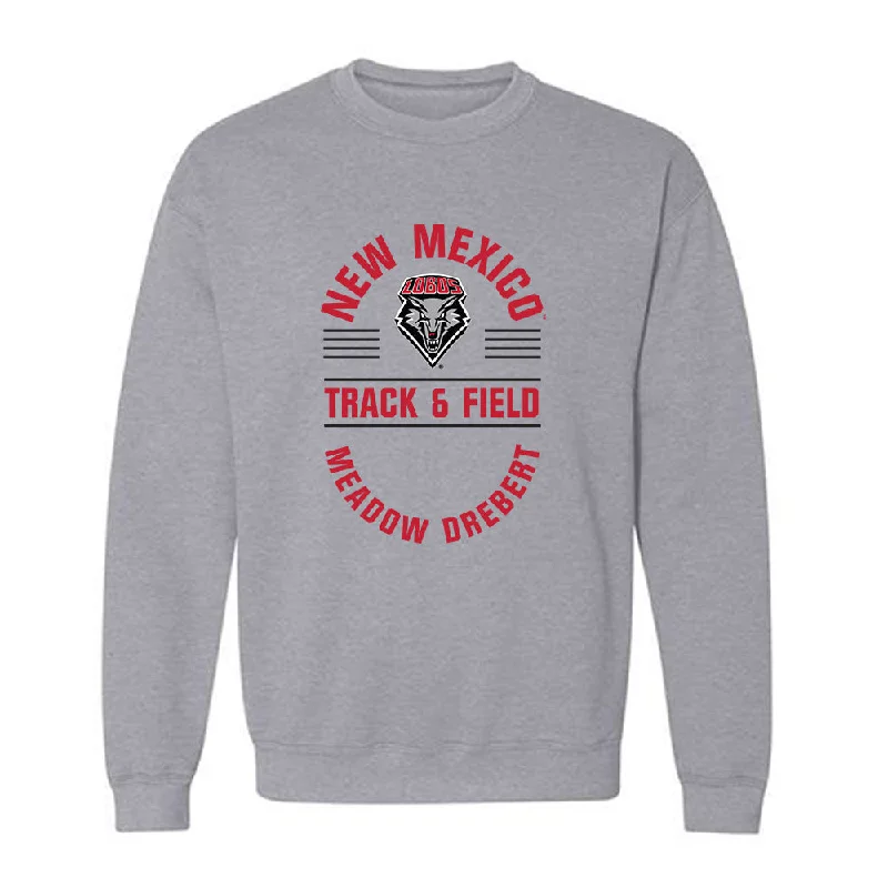 New Mexico - NCAA Women's Track & Field : Meadow Drebert - Classic Fashion Shersey Crewneck Sweatshirt Hoodie with Earth Tones Natural Calm