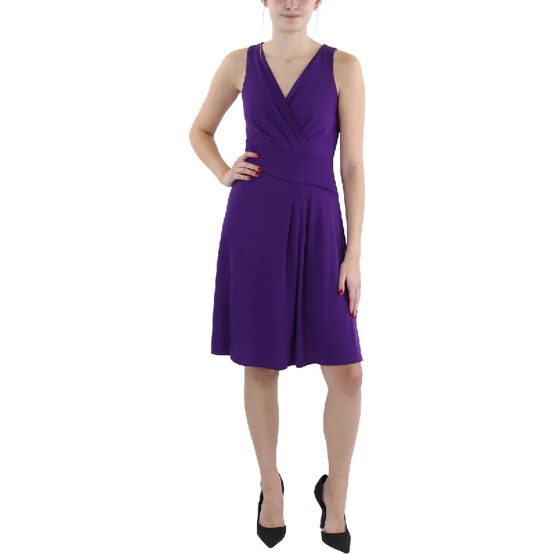 Lauren Ralph Lauren Womens Drapey Midi Cocktail And Party Dress Tunics Vintage classic