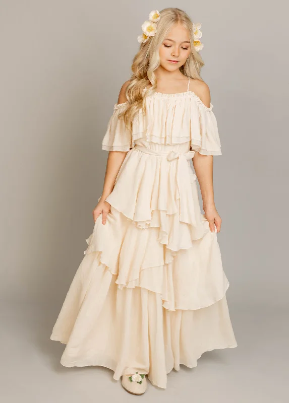 Litta Dress in Cream Tunics Solid Classic