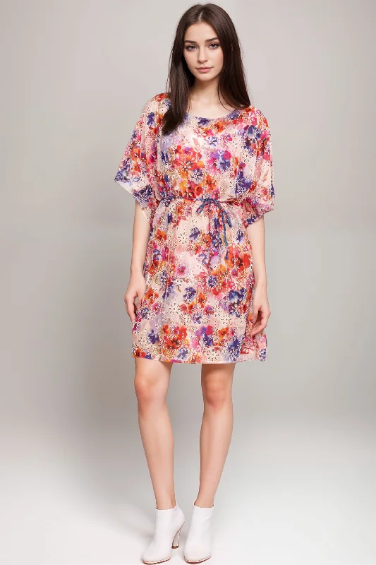 Johnny Was Summer Days Eyelet Dress with Braided Tie CSW2124-Y A-Line Day Work