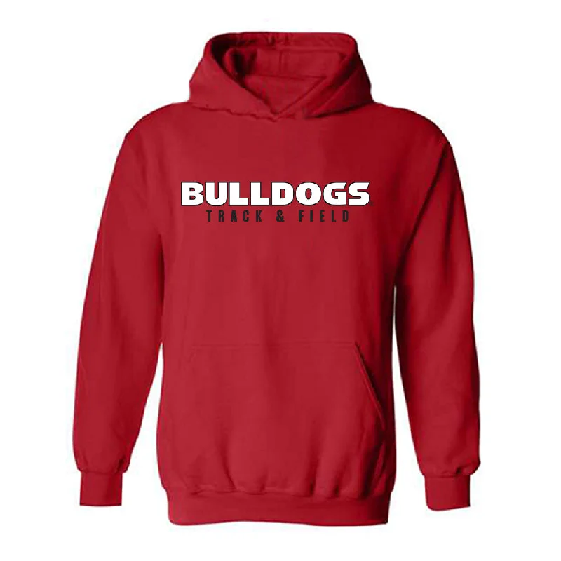 Georgia - NCAA Women's Track & Field : T'oni Birden - Classic Shersey Hooded Sweatshirt Hoodie with V-Neck Classic Versatile