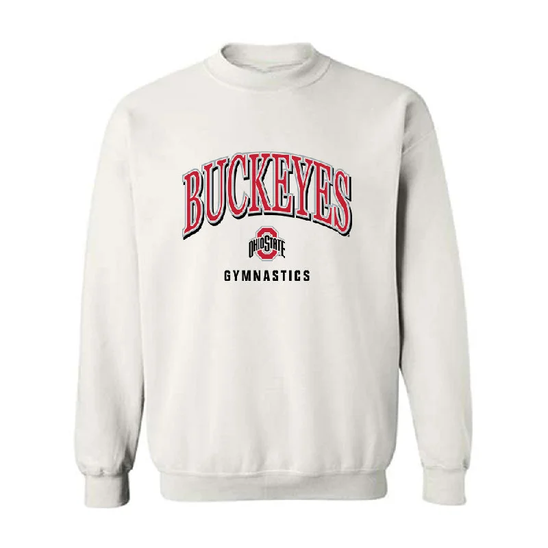 Ohio State - NCAA Women's Gymnastics : Samara Buchanan - Crewneck Sweatshirt Hoodie with Monochrome Minimalist Simple