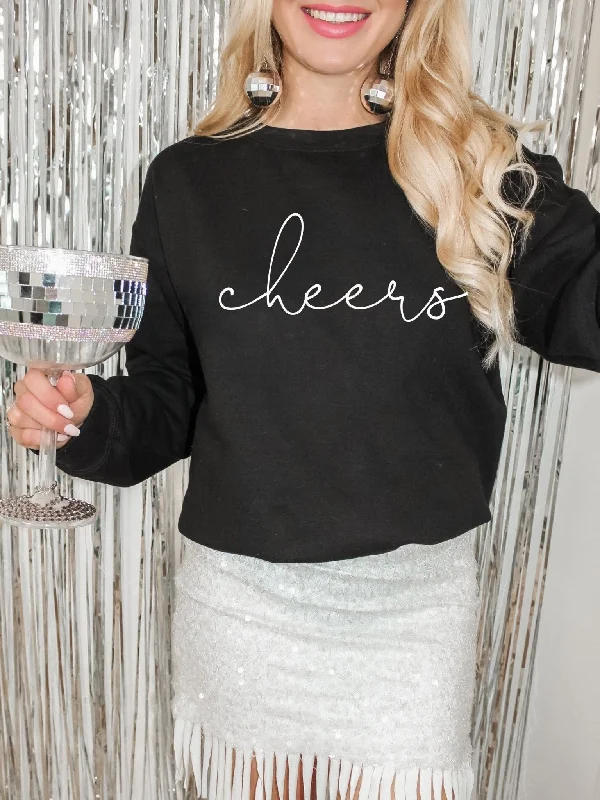 Cheers New Years Eve Shirt New Years Sweatshirt 2024 NYE Hoodie with Contrast Stitching Detailed Premium