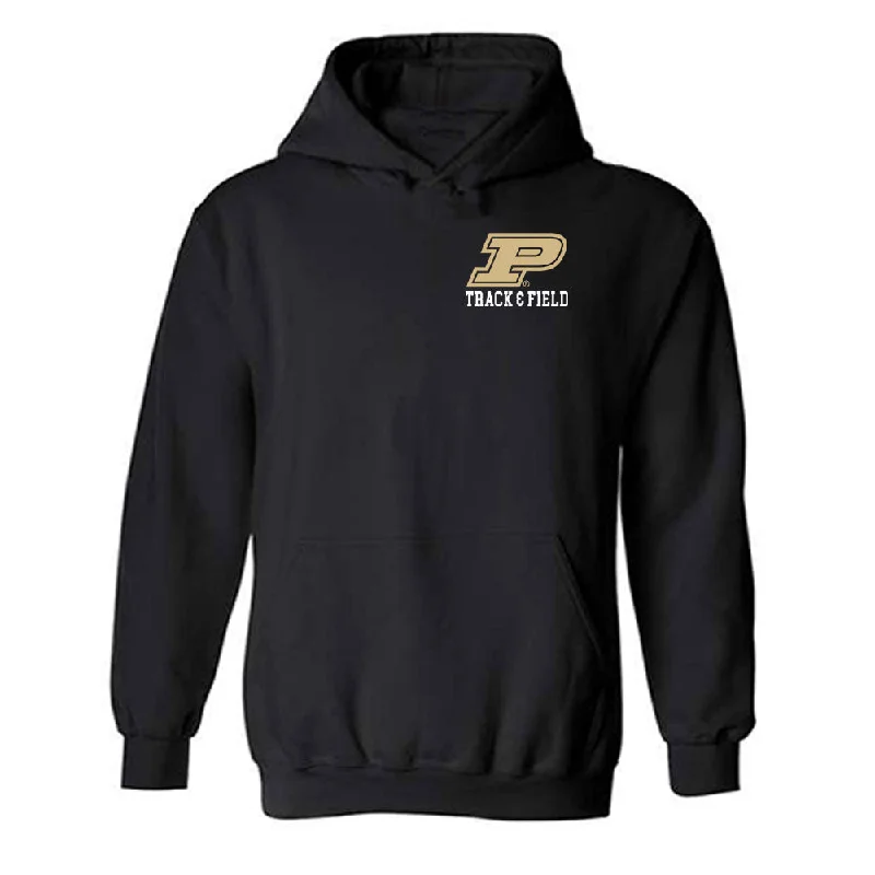Purdue - NCAA Women's Track & Field : Melissa Riegle - Classic Shersey Hooded Sweatshirt Hoodie with Pocket Utility Practical