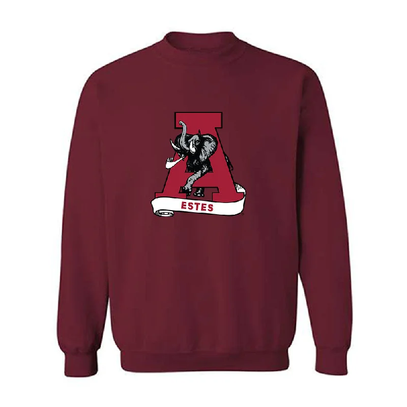 Alabama - NCAA Women's Track & Field : Makenna Estes - Crewneck Sweatshirt Hoodie with Hem Detail Decorative Unique