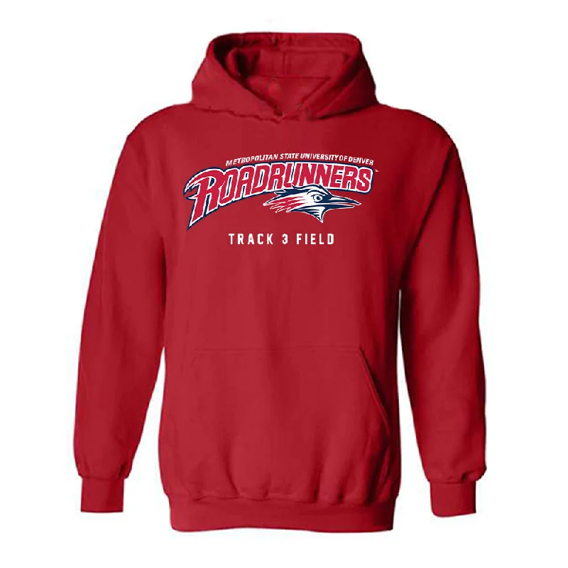 MSU Denver - NCAA Women's Track & Field : Mariah Serrano-Walton - Hooded Sweatshirt Hoodie with Emblem Brand Identity