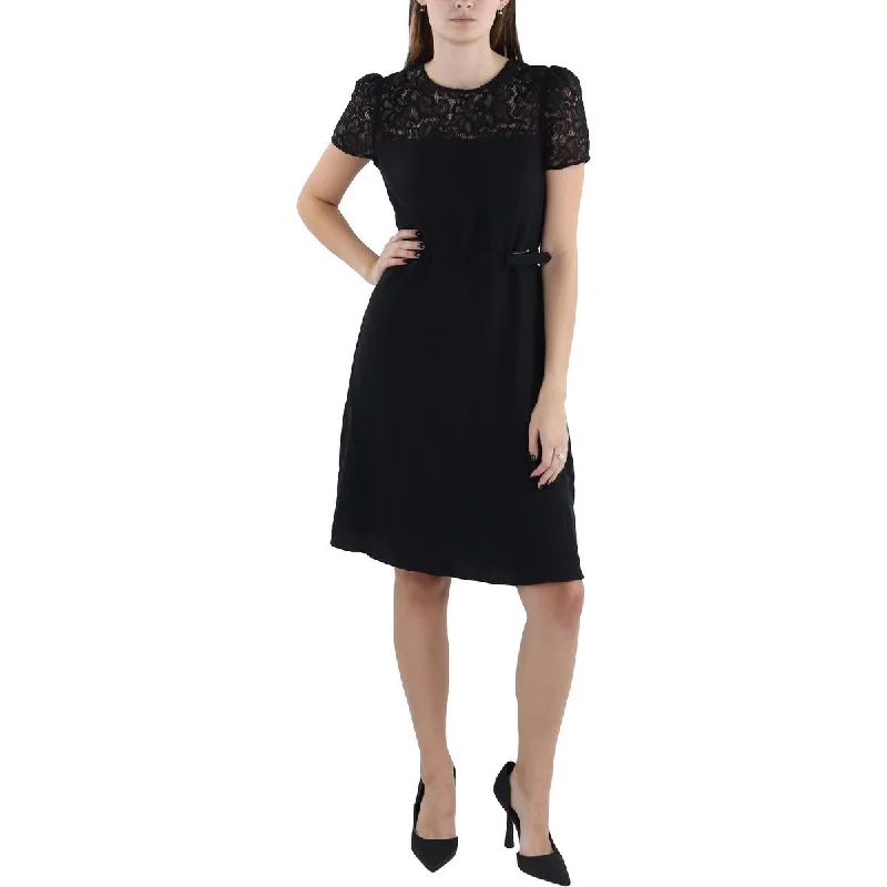 Lauren Ralph Lauren Womens Lace Trim Above Knee Cocktail And Party Dress Tunics Review highly