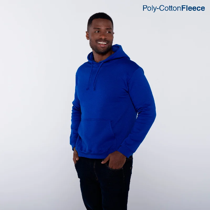 Adult Unisex Hooded Sweatshirt With Kangaroo Pocket (Royal) Hoodie with Double Zipper Versatile Adjustable