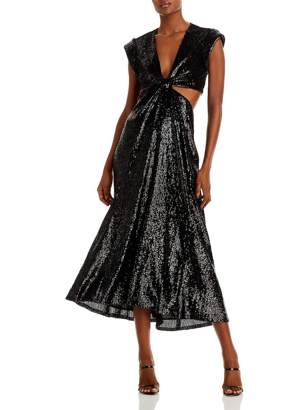 Alexis Womens Sequined Midi Evening Dress Tunics Occasion special