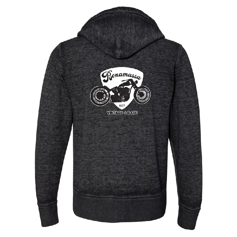 Vintage Bona-Chopper J. America Zip-Up Hooded Sweatshirt (Women) Hoodie with High-Low Hem Asymmetrical Trendy