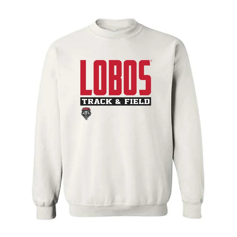 New Mexico - NCAA Women's Track & Field : Meadow Drebert - Classic Fashion Shersey Crewneck Sweatshirt Hoodie with Raw Hem Edgy Unfinished
