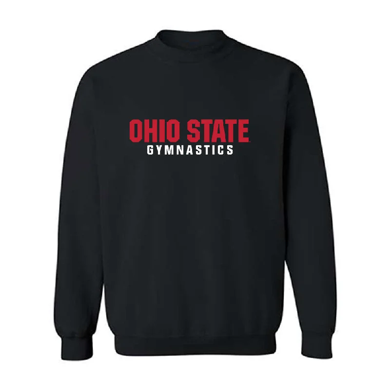 Ohio State - NCAA Women's Gymnastics : Mary Green - Crewneck Sweatshirt Hoodie with Frayed Bohemian Relaxed